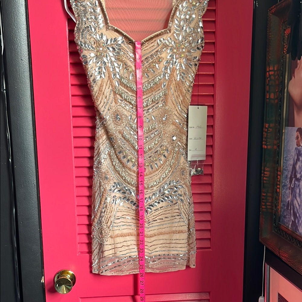 NWT Primavera Couture Gold and Silver Embellished Dress - Picture 5 of 17